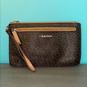 Calvin Klein Brown Wristlet